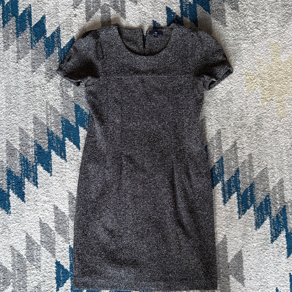 GAP Women's Black and White Textured Mini Dress